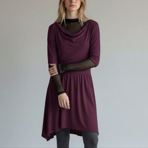 Nicole Bridger Vancouver Mulberry Asymmetrical Jersey Slow Fashion Dress